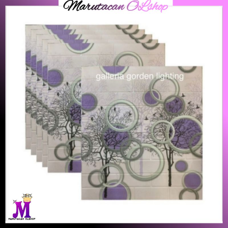 Wallpaper Foam / Wallfoam Batu Bata Motif Polkadot