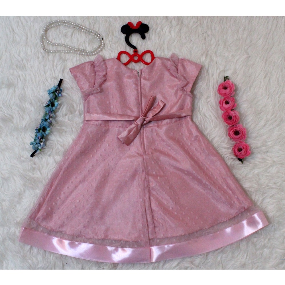 Dress Kids Sifa/Gaun Pesta Motif Pita/ Baju Anak Good Premium/ Baju Pesta Bayi Best Seller