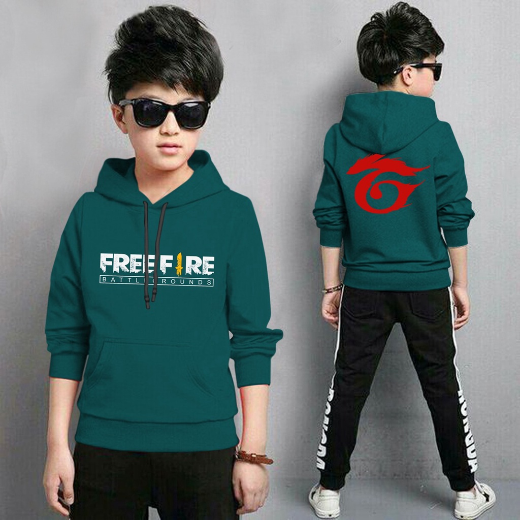 Jaket Anak Laki Laki/Jaket Anak Terbaru/Hoodie Anak Garena Anak Gaming Bahan Fleece Tebal 4-11 TAHUN