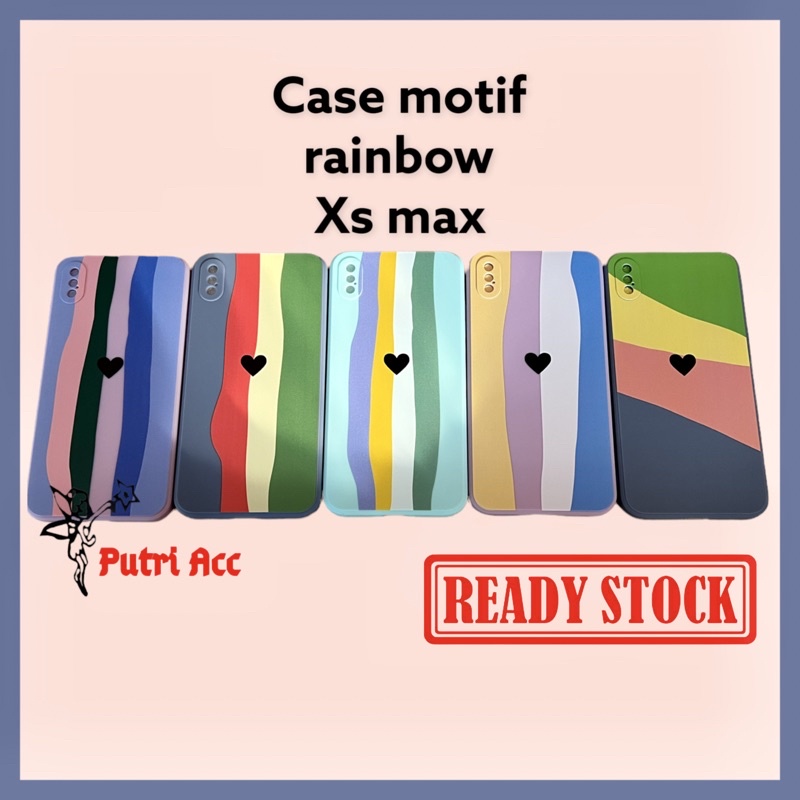 APPLE IPHONE XS MAX SOFTCASE MOTIF RAINBOW APPLE IPHONE XS MAX