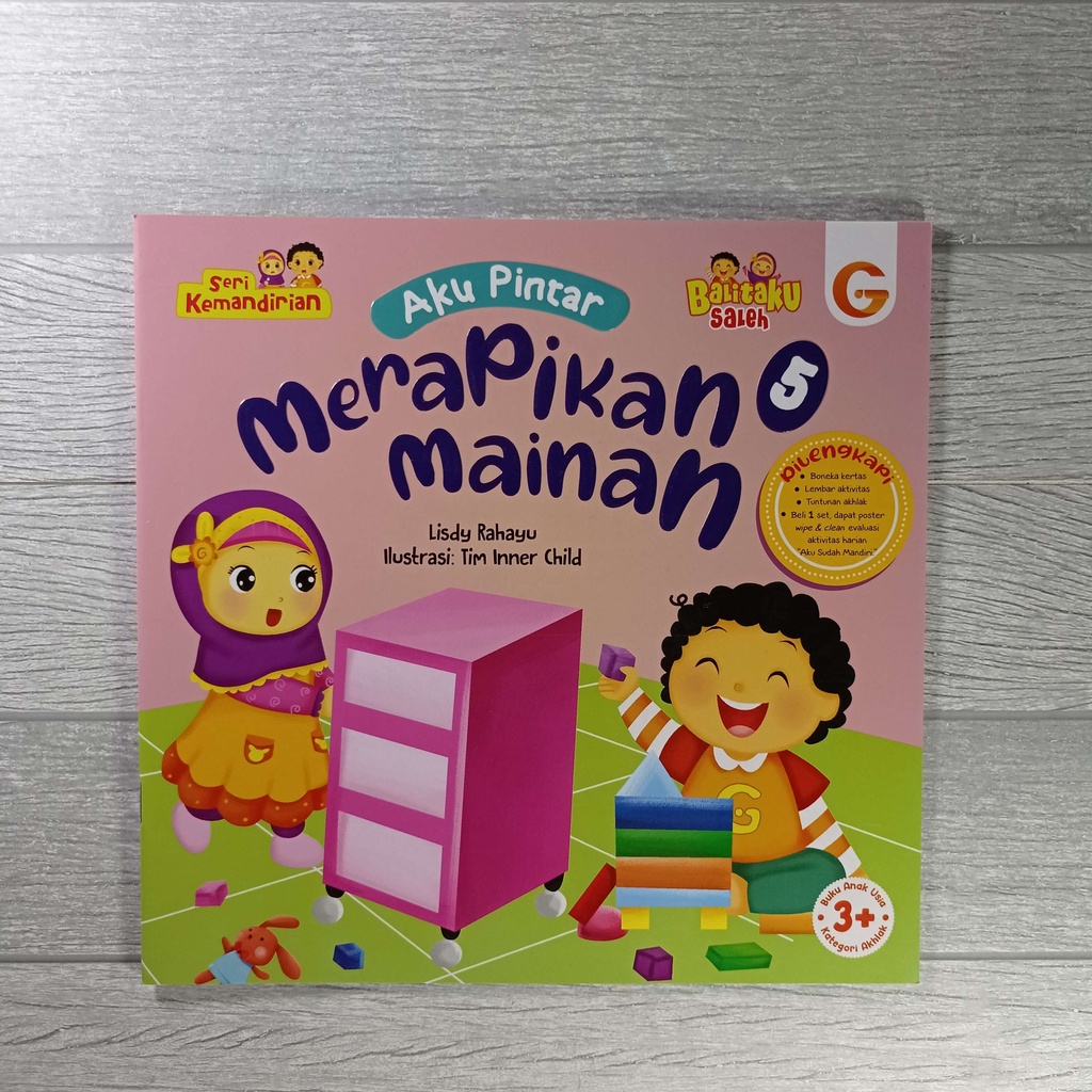 Buku Seri Kemandirian - Aku Pintar Merapihkan Mainan - Gema Insani 100% Original