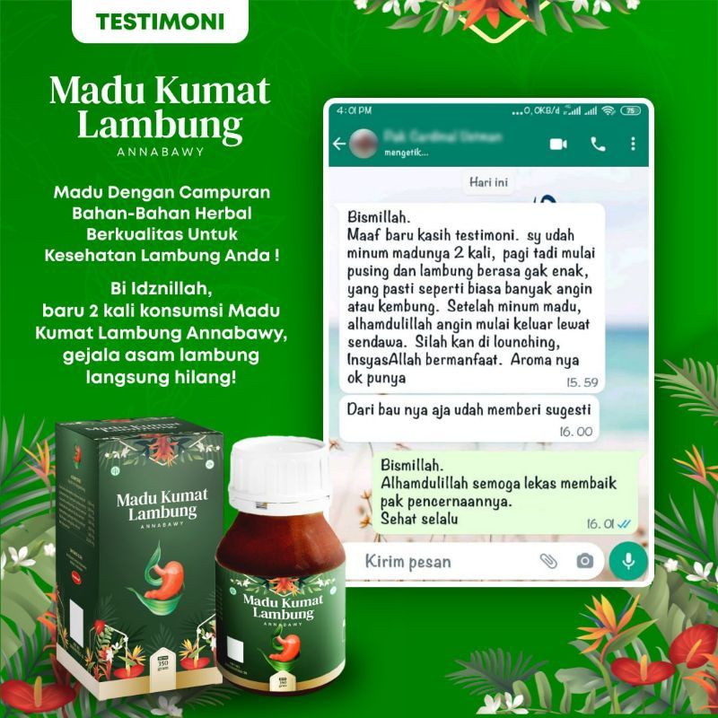 Madu Kumat Lambung - Asam Lambung - Maag - Gerd