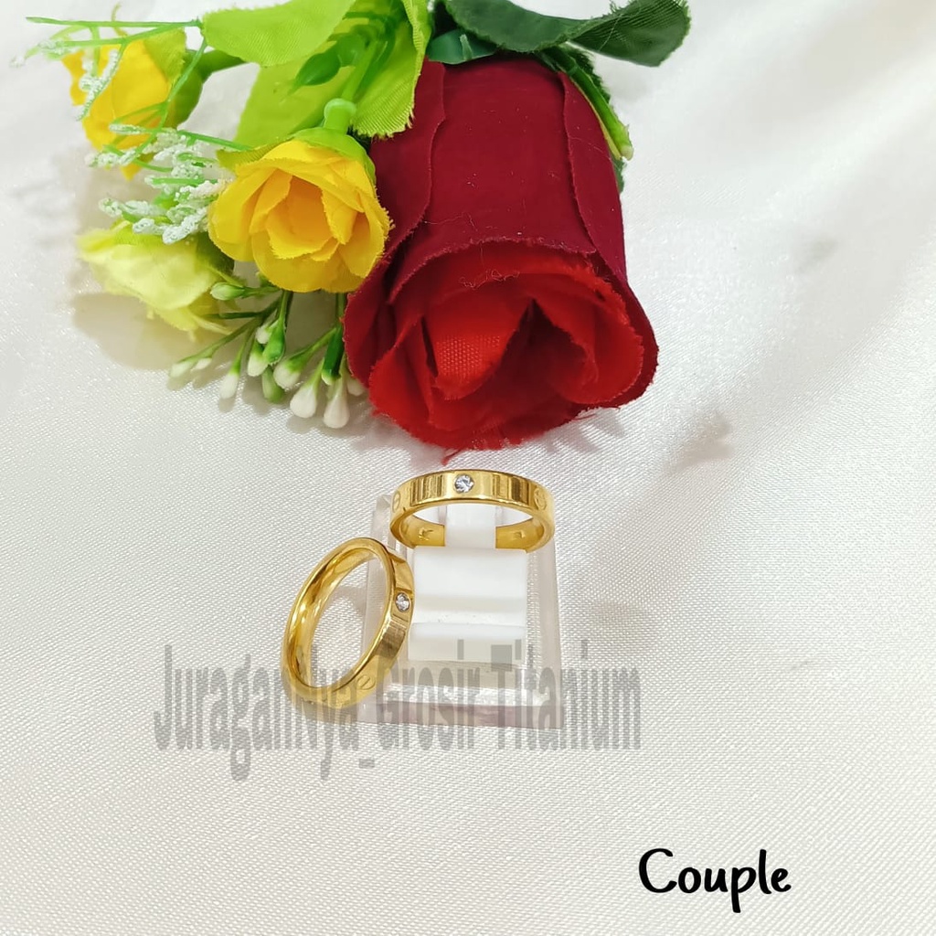 CINCIN Titanium COUPLE/PASANGAN perhiasan fashion Korea anti karat&amp;anti luntur