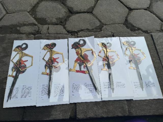 (BISA COD) WAYANG KULIT PANDAWA LIMA MINI CAPERAN SUPER HALUS ISI 5 PCS YUDISTIRA BIMA ARJUNA NAKULA