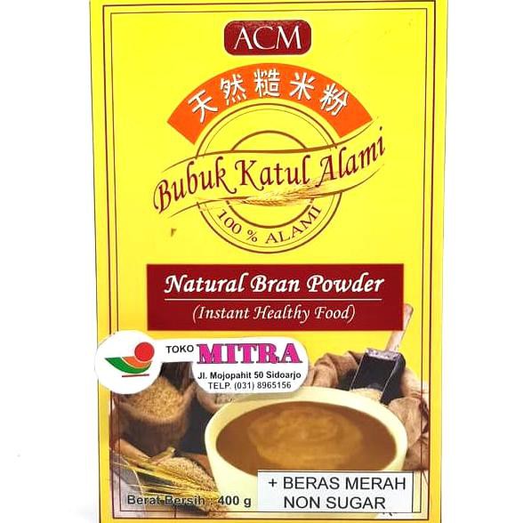 

Produk Unggulan] Acm Bubuk Katul Alami 400Gr | Bekatul Beras Gandum Instan Serbuk Asli