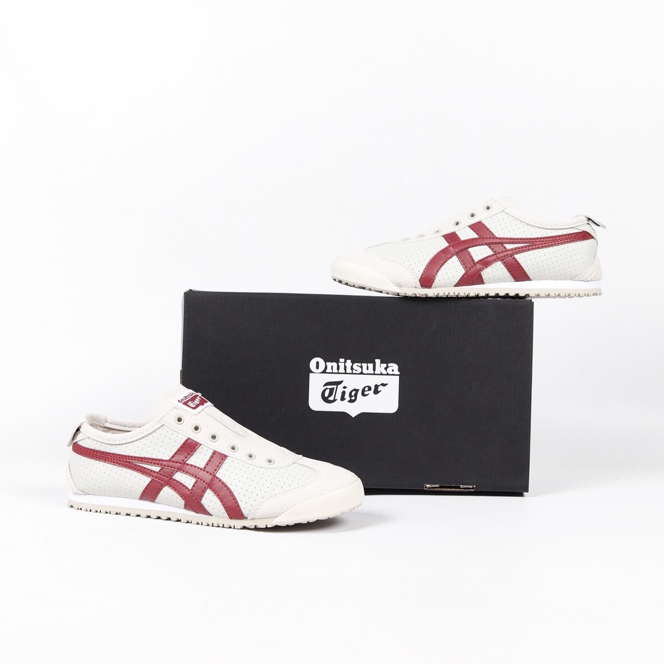 Onitsuka Tiger Mexico 66 Slip On Leather Cream Maroon