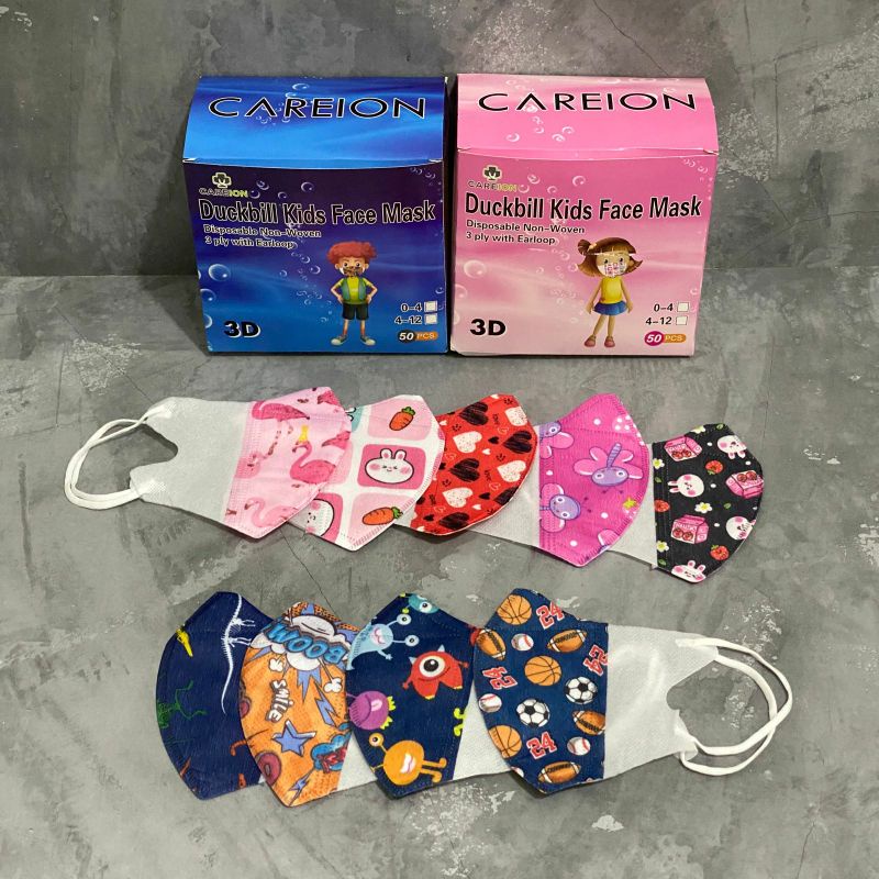 Masker duckbill anak karakter 1 box isi 50 pcs
