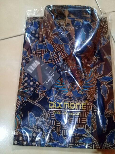 Kemeja Batik Pria Lengan Pendek Bs38 Katun Modern Dixmont Semi Slimfit Premium