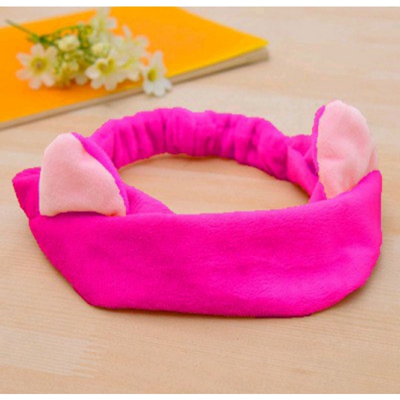 BANDO RAMBUT FACIAL KOREA BENTUK TELINGA KUCING BAHAN HALUS DAN MURAH