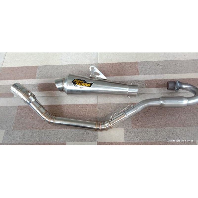knalpot Fantera leher atas crf KLX diameter50