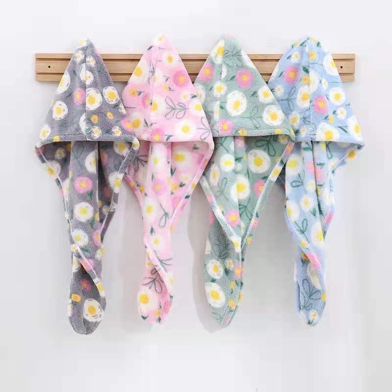 Hair Towel / Handuk Kepala Microfiber Motif Bunga / Handuk kepala anak / Handuk kepala dewasa lucu m