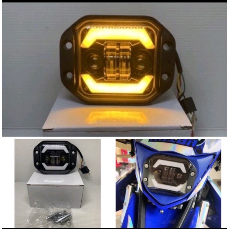 Lampu tembak daymaker led reflektor costom klx ktm crf dan Foglamp mobil