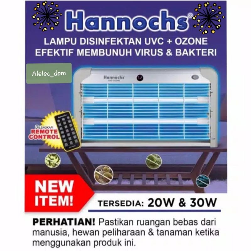 Lampu Disinfektan UVC + Ozone Hannochs / Lampu Sterilisasi