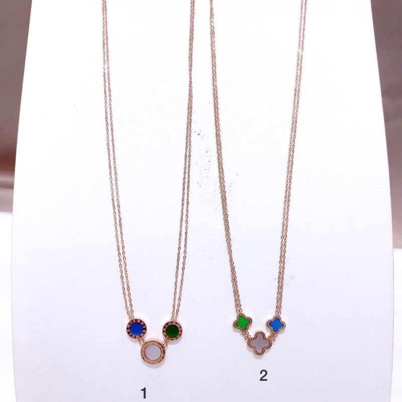 Set Titanium Rosegold Kalung Premium Quality anti karat anti alergi Stainless steel Set 01