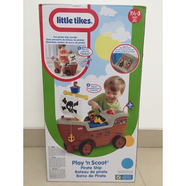 Mainan little tikes play n scoot pirate ship/ little tikes pirate ship ride on/mainan anak/kado anak