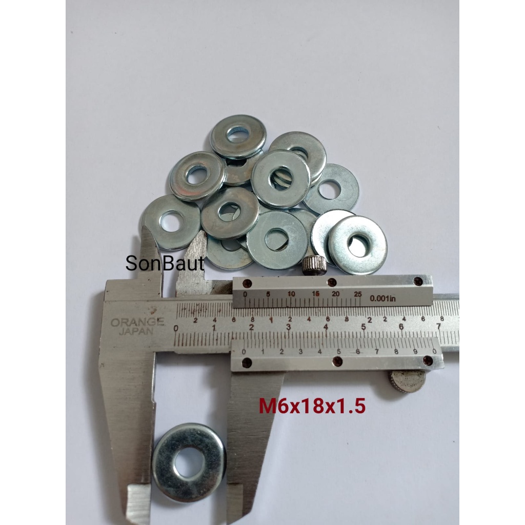Ring Plat 10 m6 Tebal Lebar Washer 6mm 100pcs