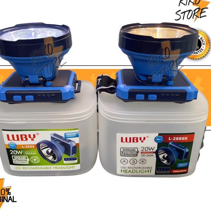 ➭ Senter Kepala LUBY 20 watt / Headlamp LUBY L2888 / 2888L / 2888K ♟