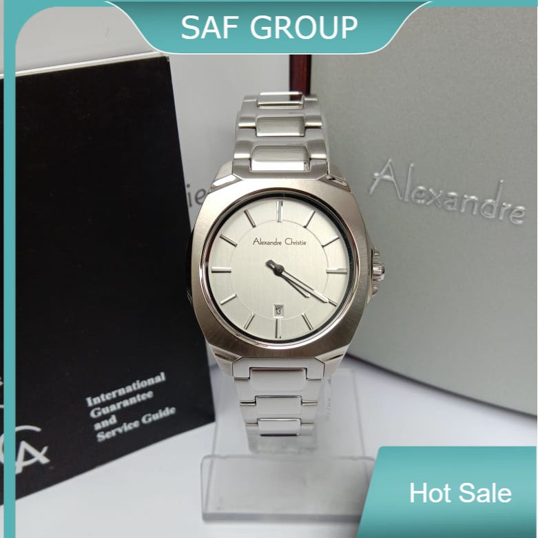 JAM TANGAN WANITA ALEXANDRE CHRISTIE AC 8611 / AC8611 SILVER WHITE ORIGINAL by plp