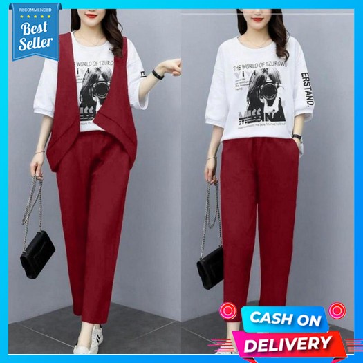 Shiva T2478 Setelan Versace Stelan Scuba  Tebal Set Casual Wanita Murah Stel Bkk I.23720596.15 Setel