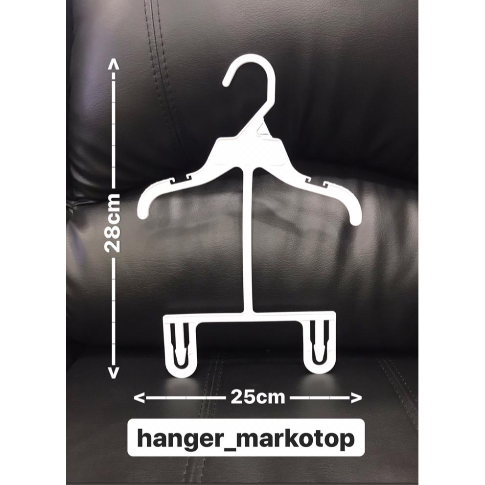 Gantungan Baju Anak / Hanger Setelan Anak / Hanger Baby Display Anak - Putih natural