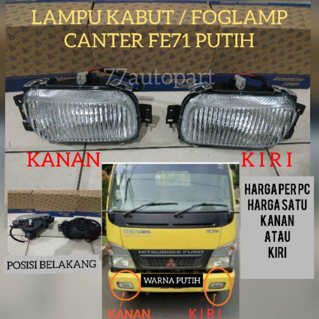 Lampu kabut foglamp canter fe71 intercoler ps110 ps125 ps136 putih