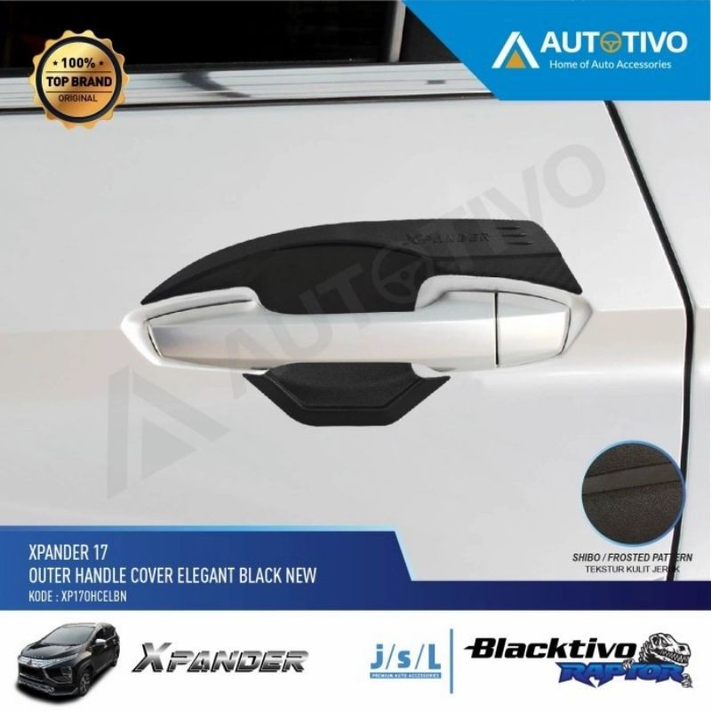 JSL Mangkok Pintu Xpander Outer Handle Cover Elegant Black New
