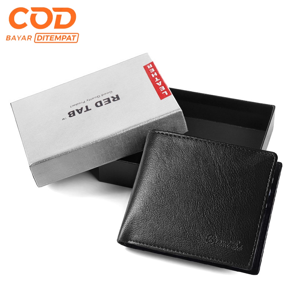 BagAndTravel Dompet Kulit Pria Original Dompet Lipat Cowok Kulit Asli Branded Keren Premium + Box