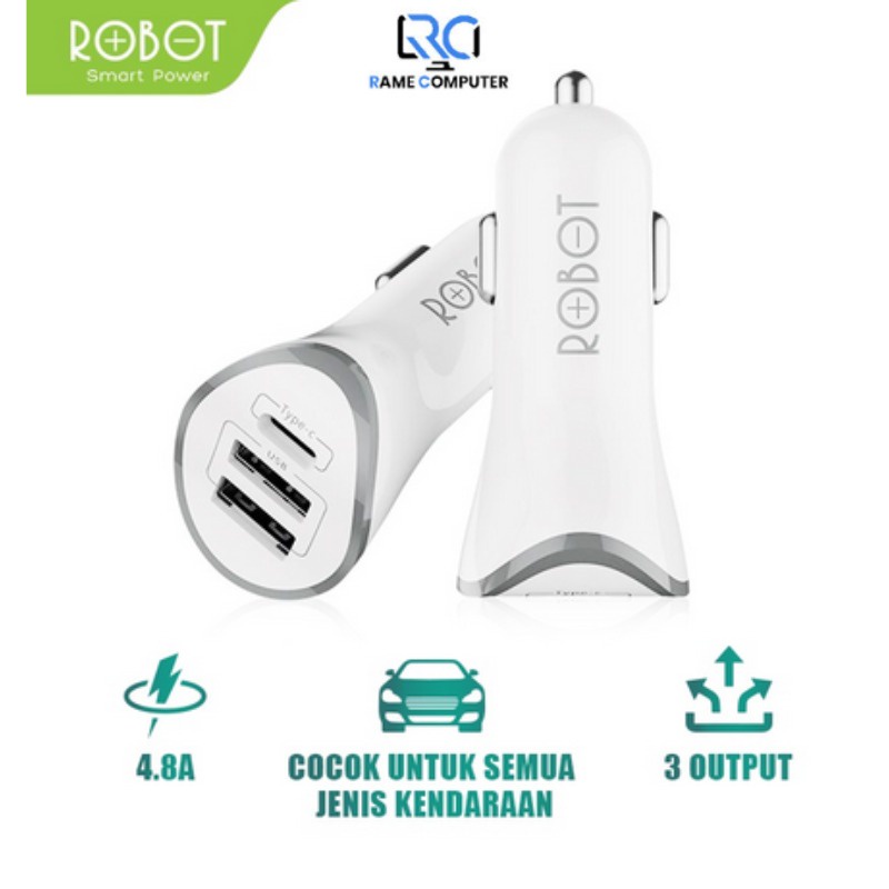 RTC08 PLUG IN MOBIL SAVER MOBIL CAS CASAN MOBIL ROBOT RT-C08 Car Charger Colokan Mobil