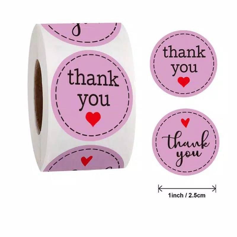 [100PCS] (Part 2) Sticker Label Thank You for Your Order Baked with Love Diameter 2,5cm-G