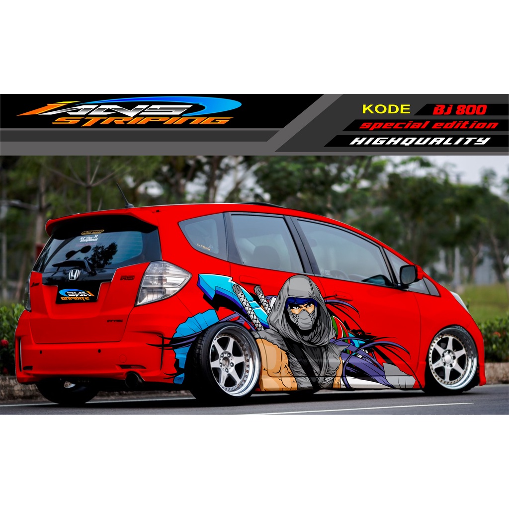 VARIASI STICKER MOBIL HONDA BRIO / JAZZ RS / MOBILIO / AGYA / YARIS / ATOS / STICKER MOBIL