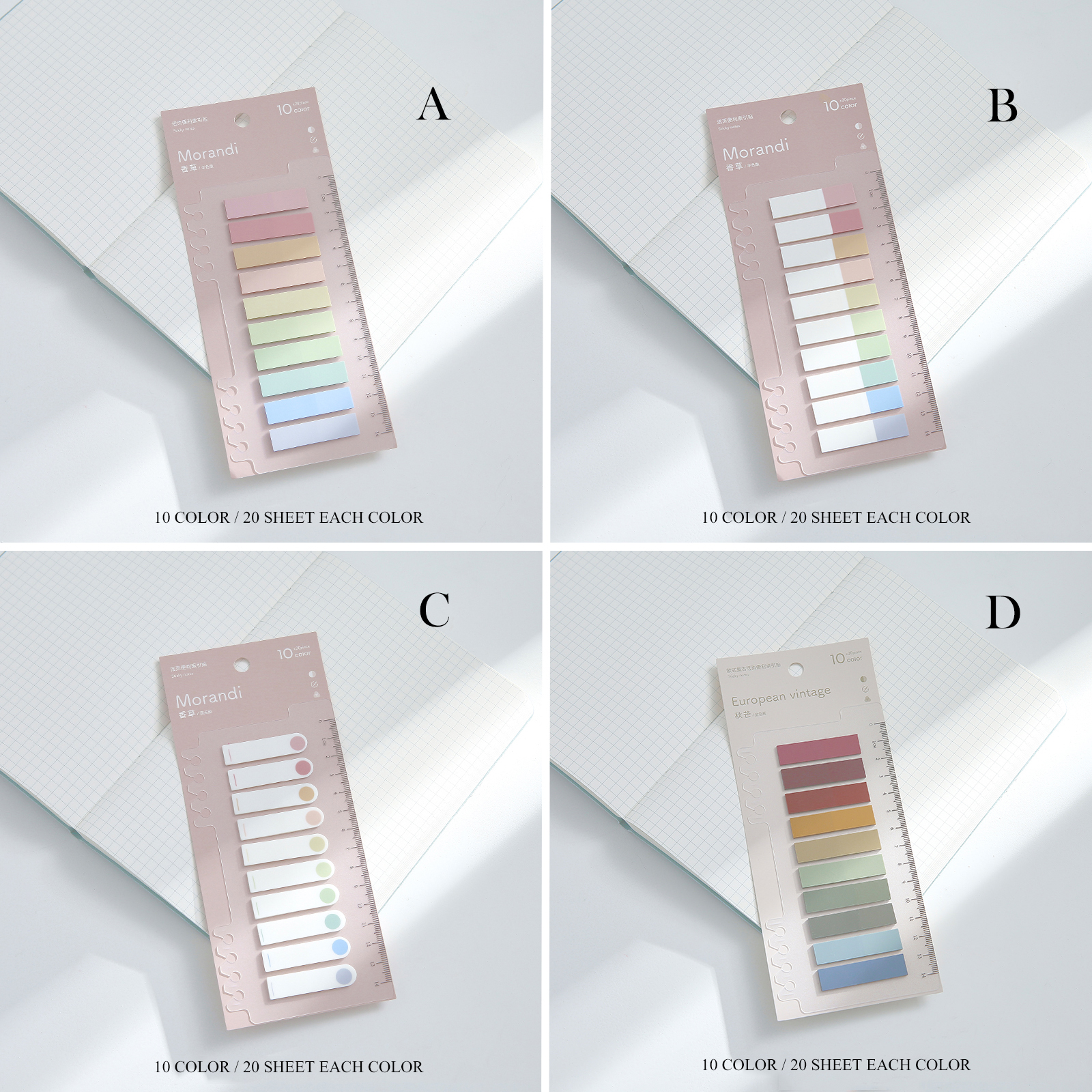 200 Lembar Sticky Note Warna Neon Untuk Pembatas Buku-1