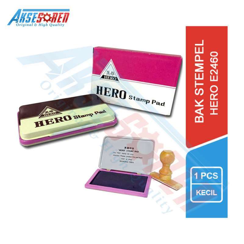 

Stamp Pad Bak Stempel Kecil Hero [E2460/No.0] / Bak Stempel Tinta / Bantalan Tempat Tinta Setempel