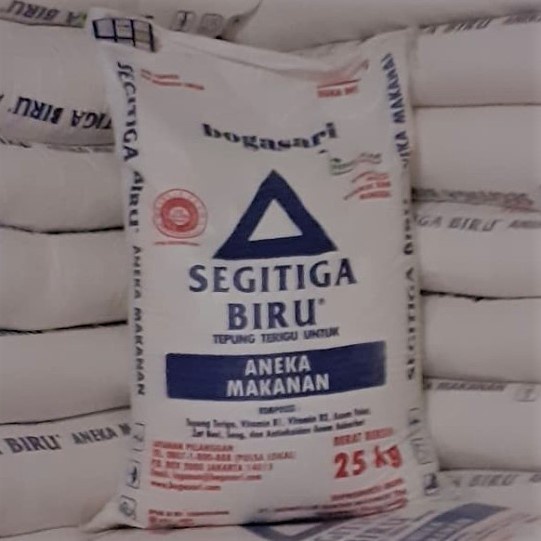 Tepung Terigu Segitiga Biru 1 sak (25kg) Bogasari untuk Aneka Makanan