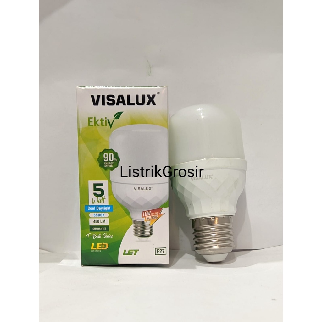 Lampu LED T Bulb VISALUX KAPSUL 5w 10w 15w 20w 30w 40Watt 50 60W Watt Putih