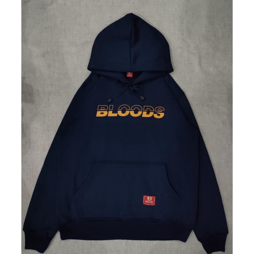 JAKET SWEATER HOODIE DISTRO PRIA WANITA HITAM ORIGINAL BLOODS / SWEATER HOODIE PRIA / HOODIE UNISEX EGTN TERBARU