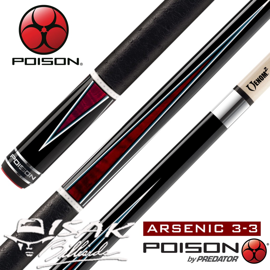 Poison AR3-3 - Arsenic 3 Series - Low Deflection Shaft Billiard Stick Stik Biliar