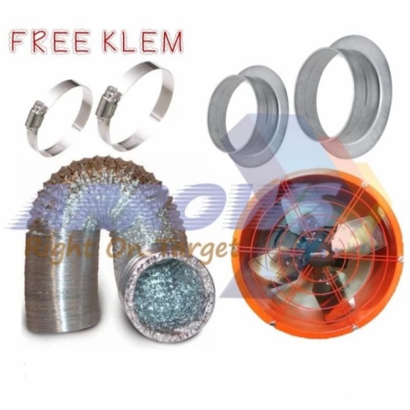 Exhaust fan blower dapur blower hood kitchen booster fan blower 16 inchi PAKET