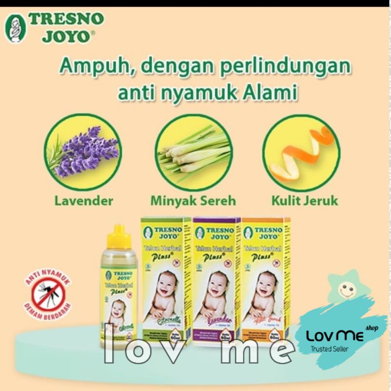 Lov Me❤ Minyak Telon Herbal Plus Tresno Joyo 100ml Free 30ml -Minyak Telon TJ - Minyak Kayu Putih TJ- Balsam Telon Tresnojoyo