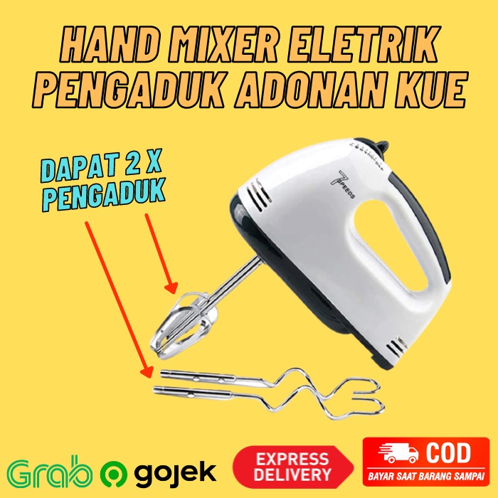 Jual Hand Mixer Mini Pengaduk Adonan Kue Roti Mikser Tangan Elektrik