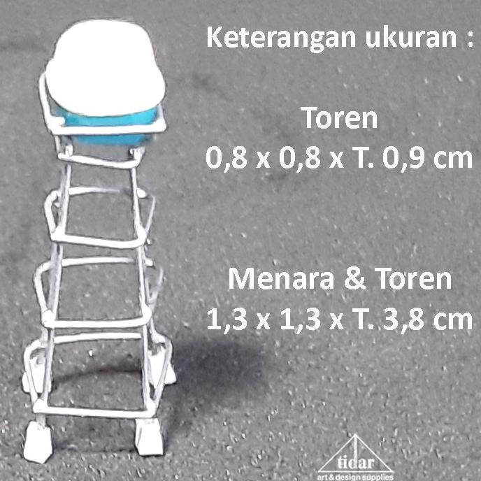 ___] Miniatur Maket Menara Tangki / Toren / Tandon Air Skala 1:100