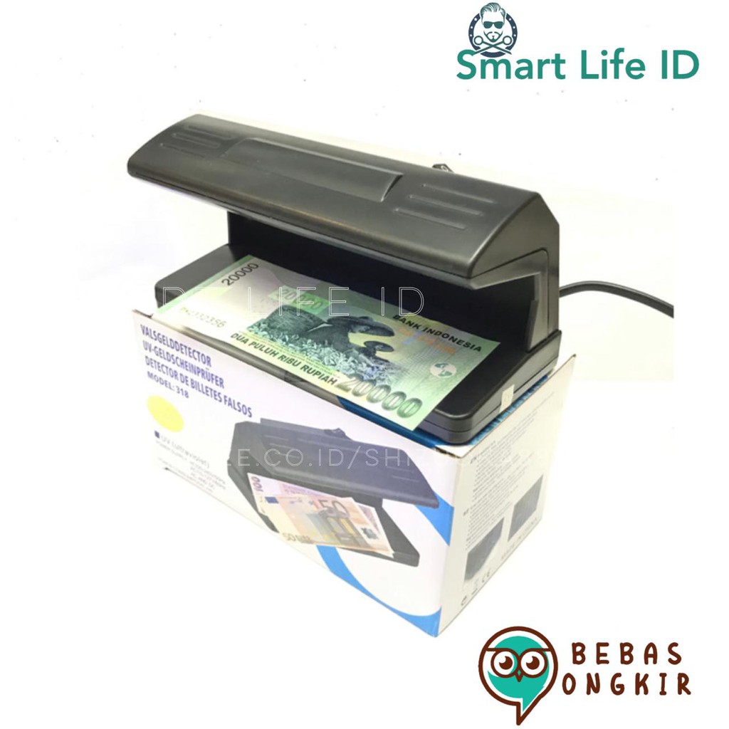 Money Detektor Lampu Alat Pendeteksi Uang Palsu Sinar Ultra Violet Money Counterfeit 3 Watt UV 318