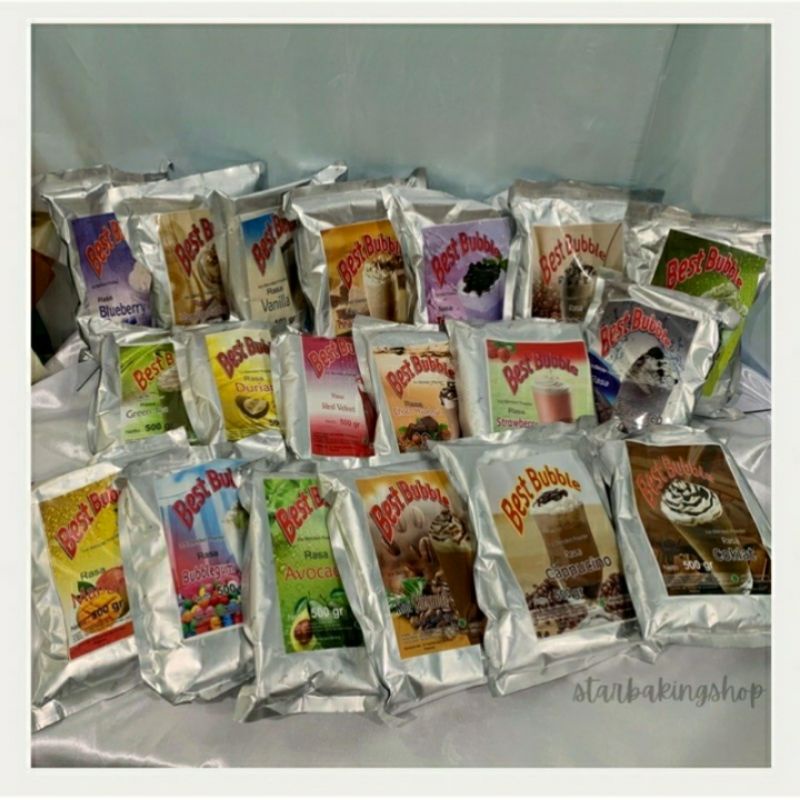 

Serbuk minuman /Powder drink/ bubuk minuman best bubble berat 500gram