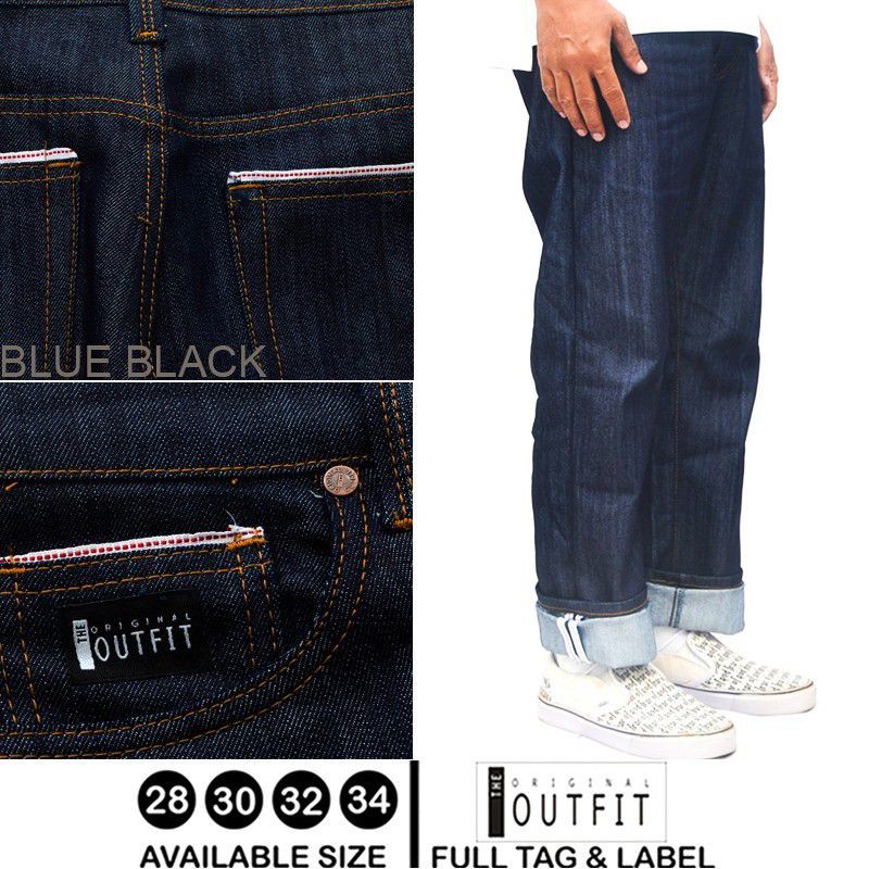 CELANA JEANS PRIA SELVEDGE RAW DENIM ORIGINAL THE OUTFIT TERBARU