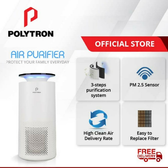 Ready - Air Purifier Polytron Pap125 Coverage 25M2 Hepa Filter Pap-125