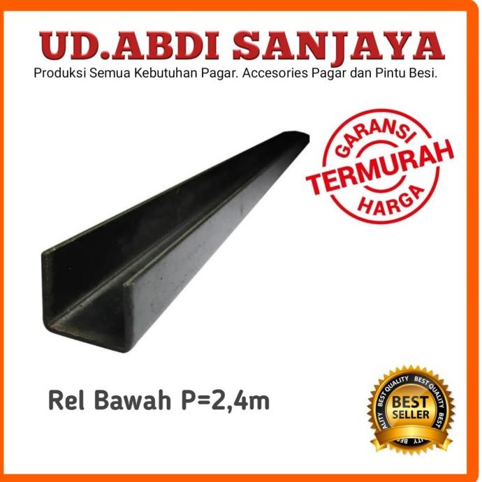 """] Rel Bawah pintu besi Pintu Geser 2,4m