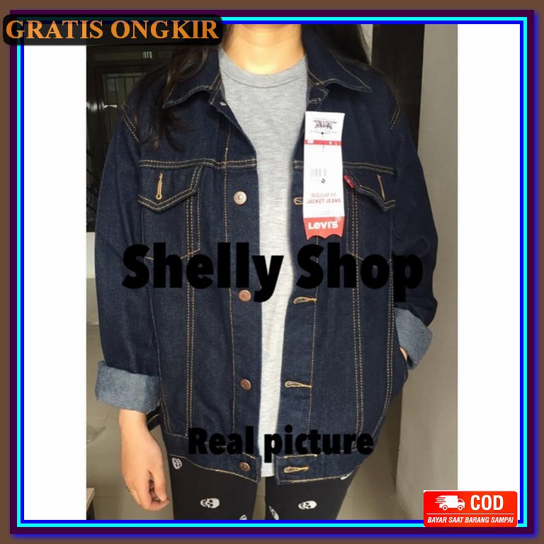 Jaket Jeans s Wanita Levis Kekinian Cewek Terbaru 2021  Nh798 Jaket Jeans Oversize Dongke