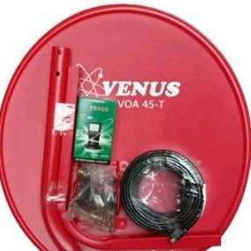 Dish Parabola Mini Venus 45Cm Plus Lnb Ku Band Dan Kabel