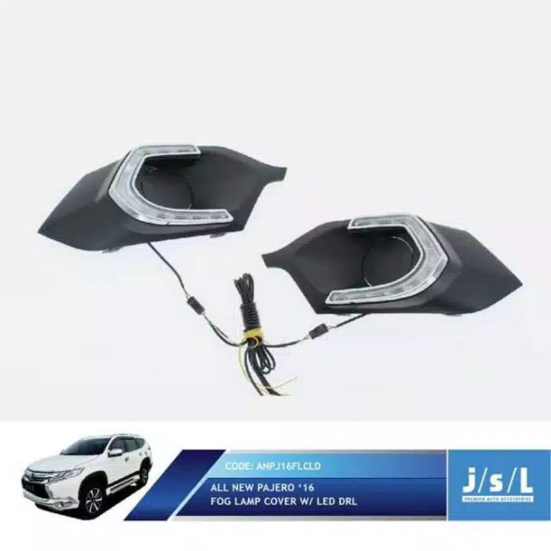 Cover lampu kabut/ cover foglamp LED DRL  all new Pajero sport jsl