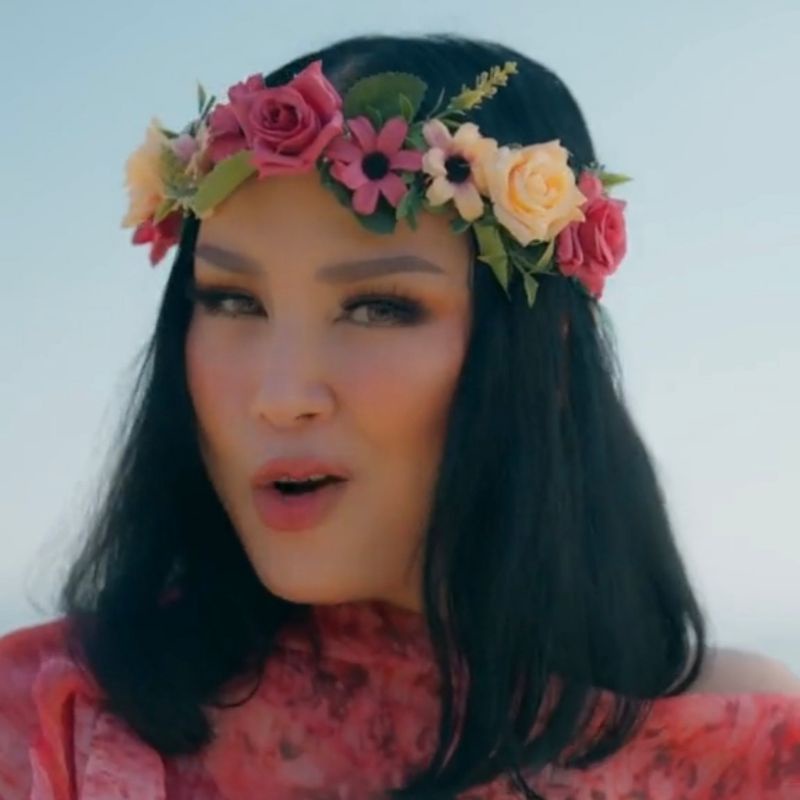 MERCYANDRABACK - PREMIUM FLOWER CROWN MAHKOTA BUNGA PINK PEACH, ROSE DAISY WEDDING