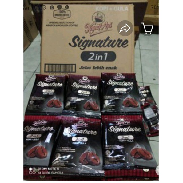 

kapal api signature 12 x 10 x 25 gr ( 1 renceng isi 10pcs )